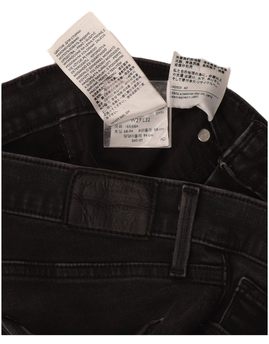 Calça jeans feminina Levi's 312 Shaping Slim W27 L32 cinza algodão