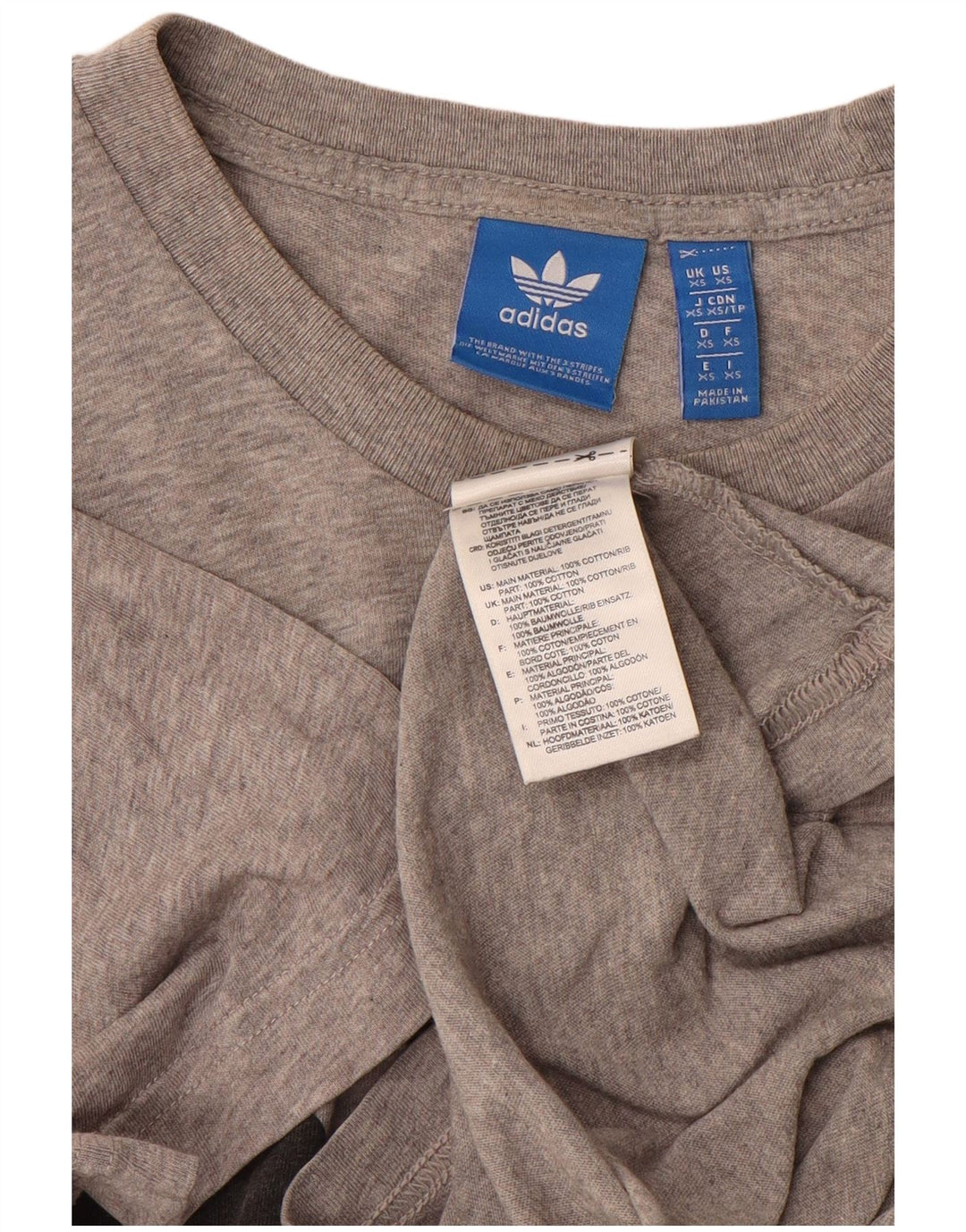 ADIDAS Mens Graphic T-Shirt Top XS Algodão Cinzento