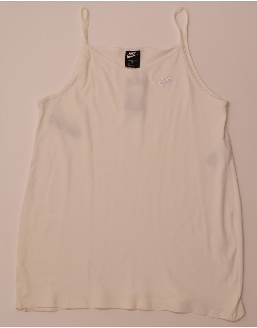 NIKE Womens Cami Top UK 18 XL Off White Cotton