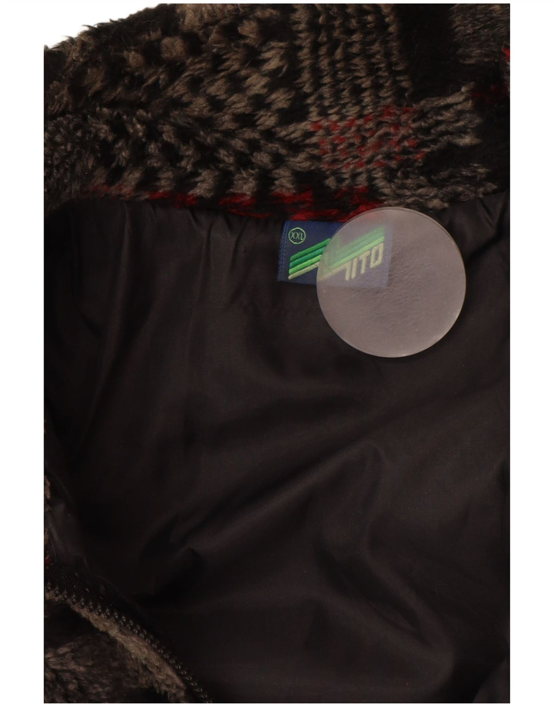 Jaqueta de lã masculina VINTAGE UK 44 2XL patchwork cinza