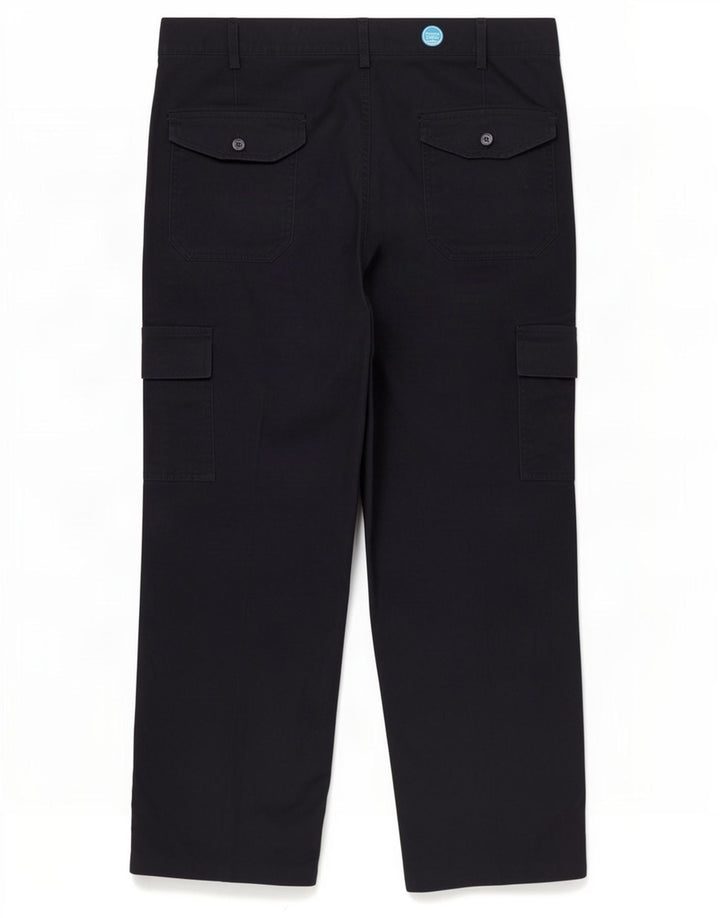 Calças cargo retas masculinas Dickies W34 L26 poliéster azul marinho