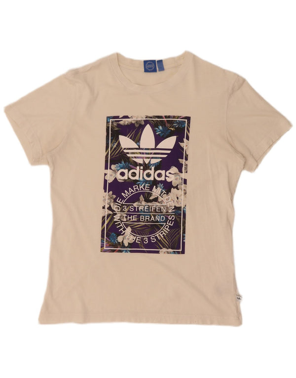 Camiseta Adidas Masculina Graphic Top UK 14 Médio Off White Algodão