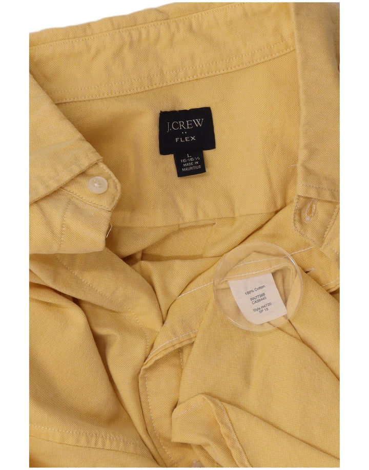 Camisa masculina J. Crew tamanho 16 1/2 grande algodão amarelo