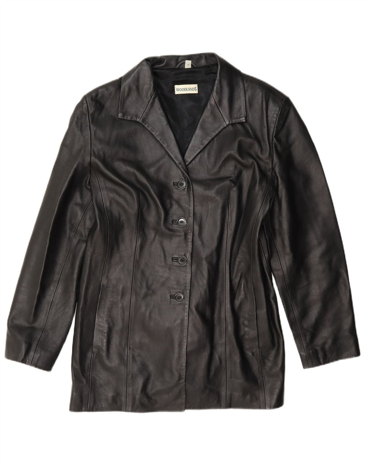Jaqueta Blazer Feminina Sardar Woodlands Couro Reino Unido 16 Grande Preta