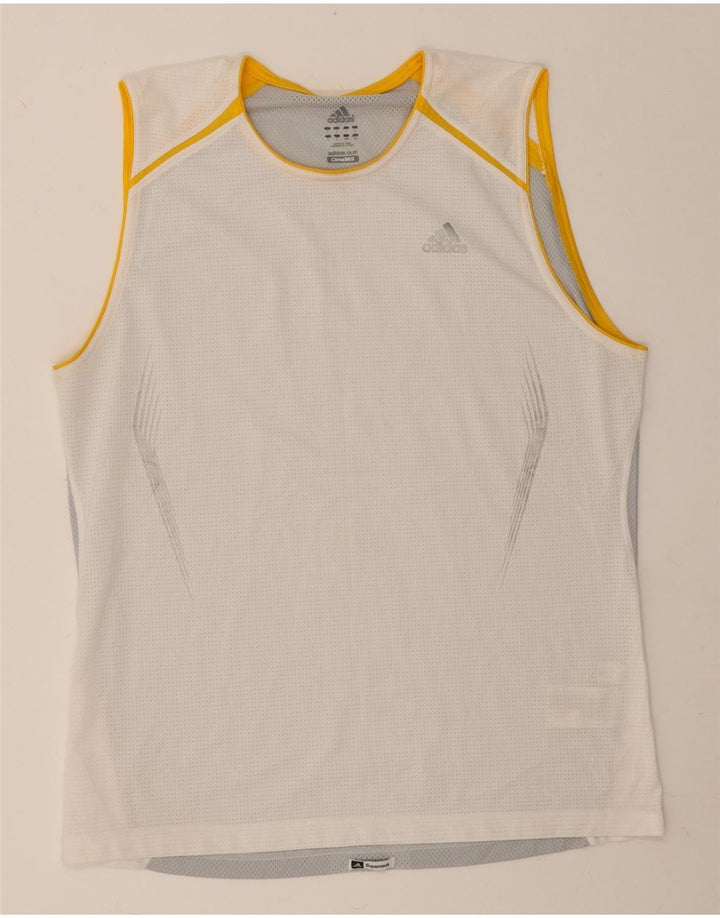 Adidas Mens Clima 365 Vest Top Grande Poliéster Branco