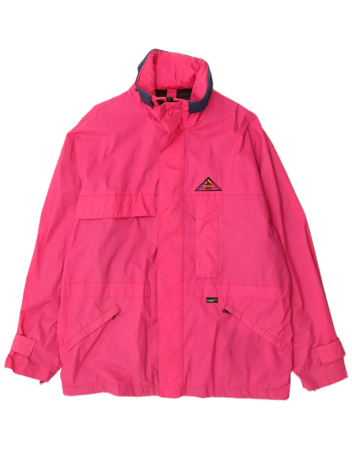 Jaqueta corta-vento masculina Aesse UK 40 grande poliamida colorblock rosa