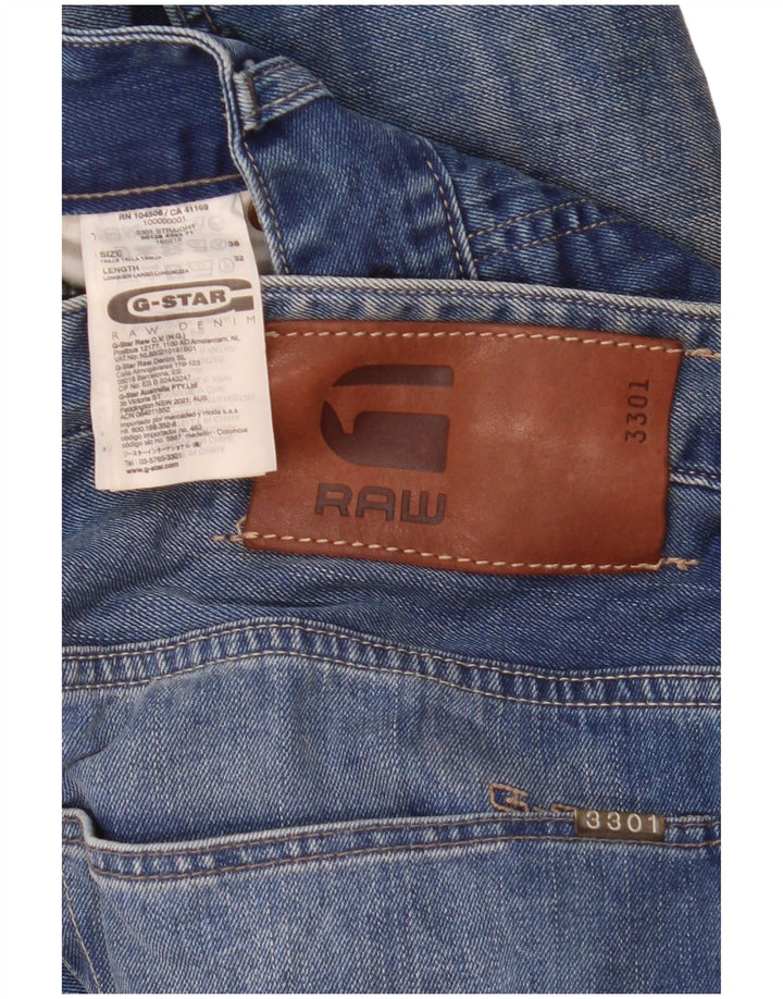 G-Star Masculino Slim Jeans W38 L32 Azul Algodão