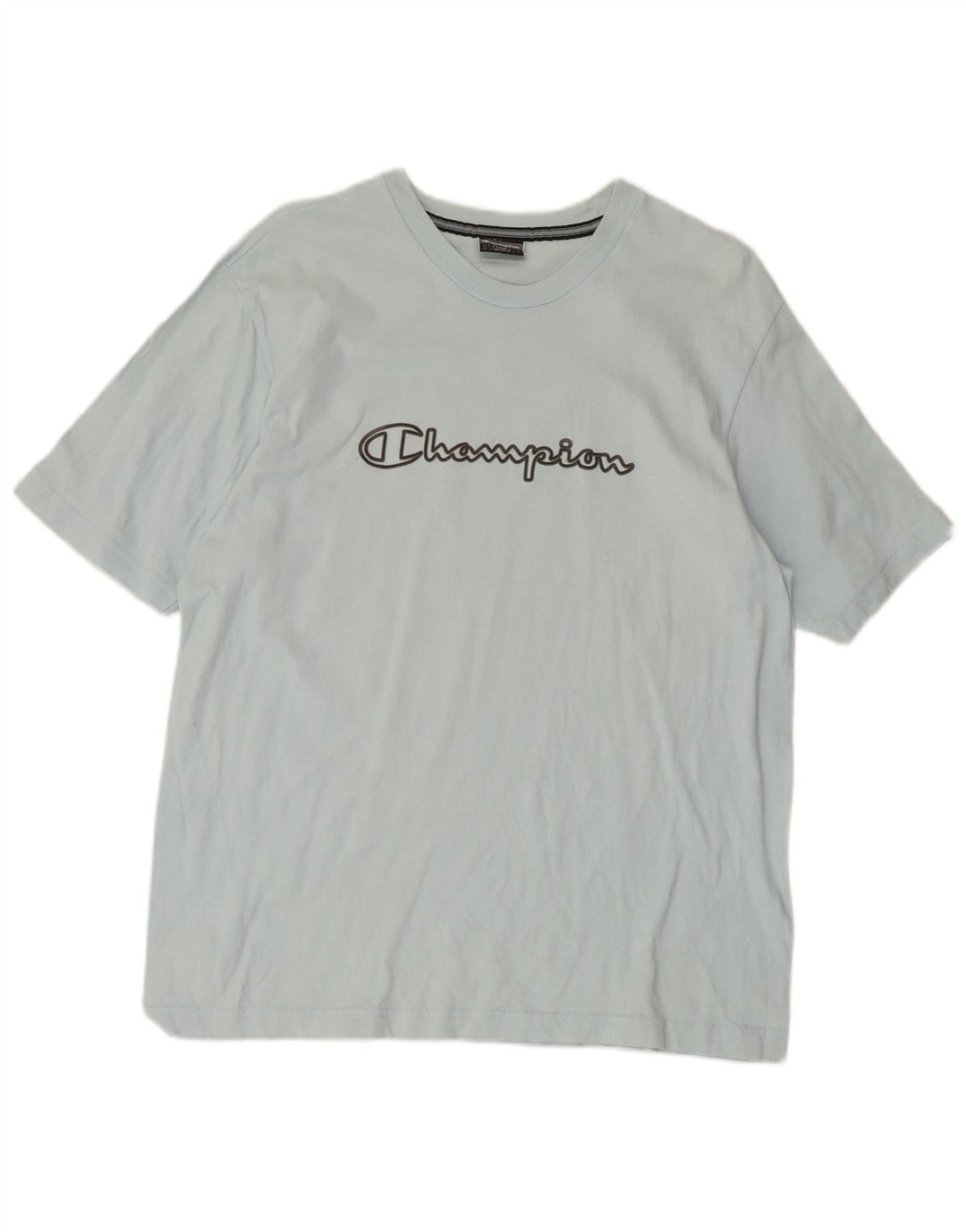 Camiseta masculina estampada Champion grande azul