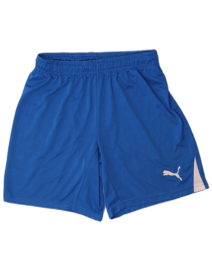 Shorts esportivos masculinos PUMA grande poliéster azul