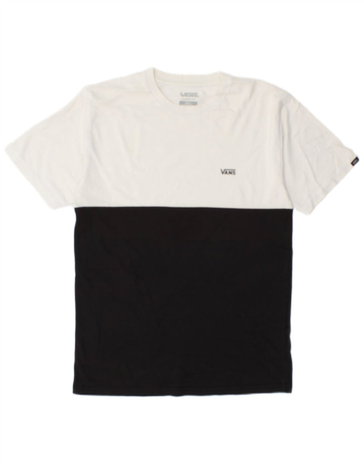 Camiseta Vans Masculina Classic Fit Top Pequeno Algodão Colorblock Branco