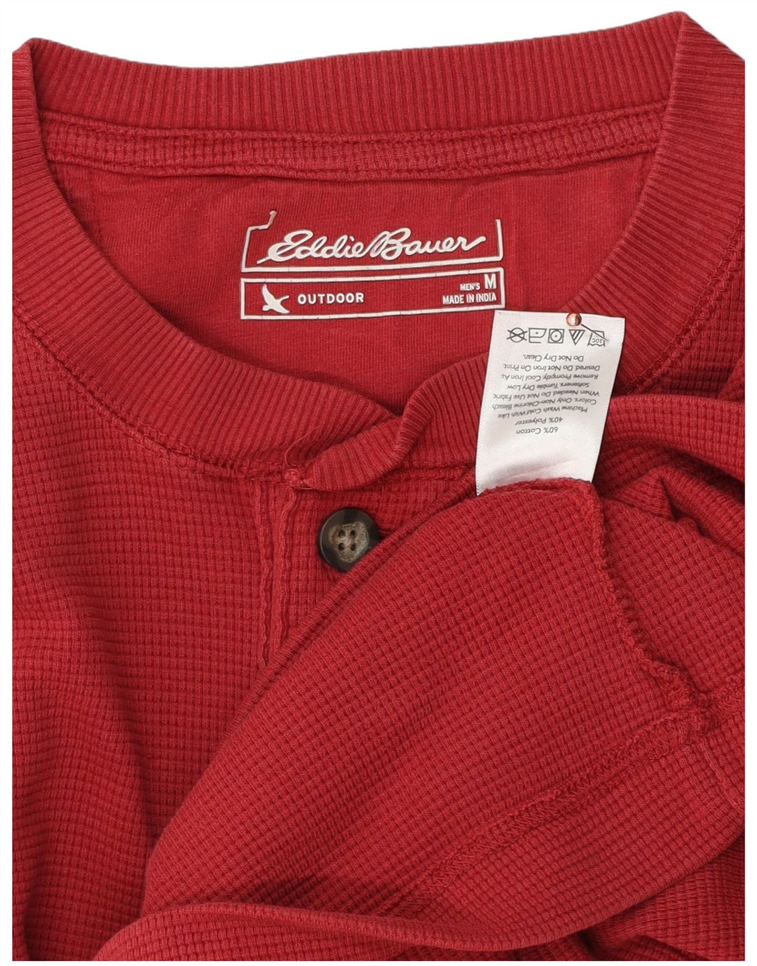 Camiseta masculina EDDIE BAUER de algodão vermelho médio