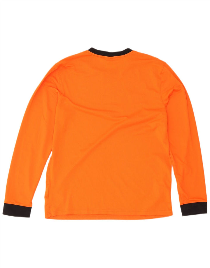 Nike Mens Dri Fit Top Manga Longa Grande Laranja Colourblock Poliéster