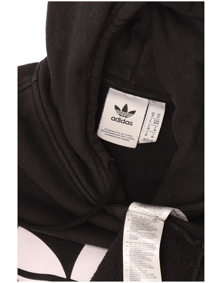 Adidas masculino gráfico moletom com capuz médio algodão preto