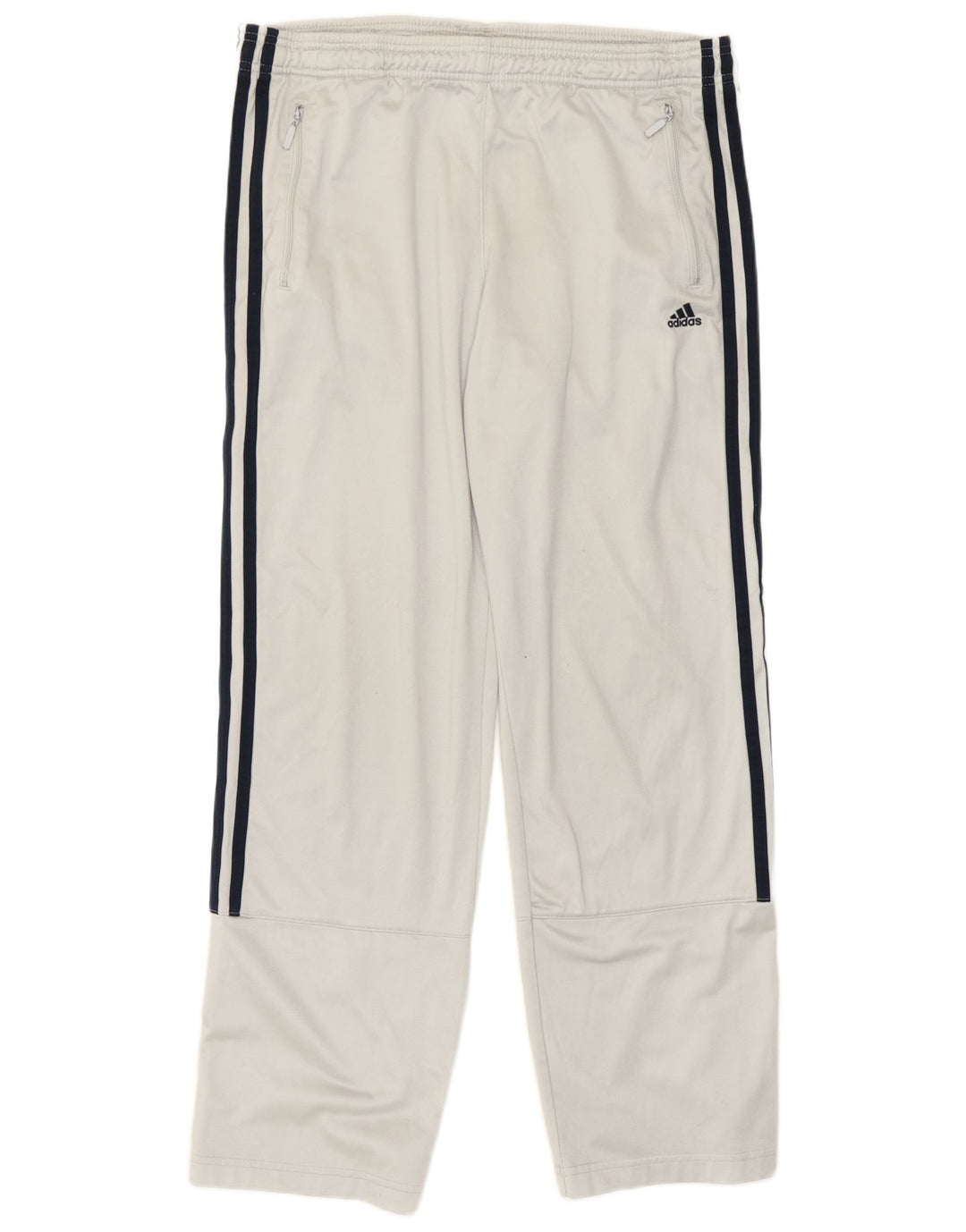 Calça de treino masculina Adidas grande poliéster cinza