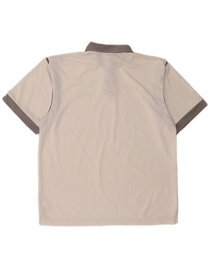 Camisa polo masculina REEBOK médio branco colorblock poliéster