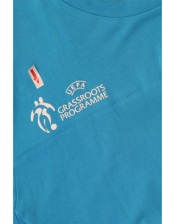 Adidas Mens UEFA Grassroots Program Graphic T-Shirt Top Azul Médio
