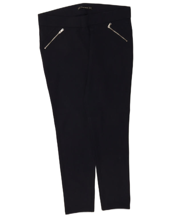 Zara Calça feminina casual slim 2XL W34 L26 preta viscose