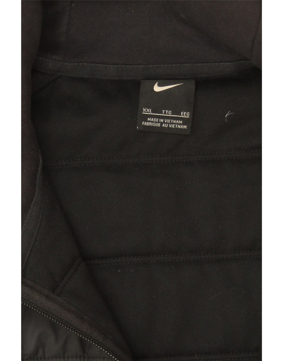 Jaqueta acolchoada com capuz masculina Nike UK 44 2XL poliéster preto