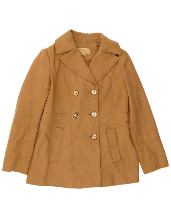 Casaco feminino Michael Kors Pea EUA 10 grande lã bege