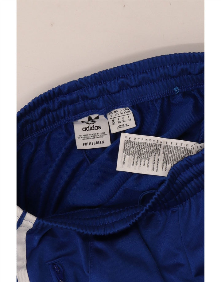 Calças de treino femininas Adidas UK 6 XS azul poliéster