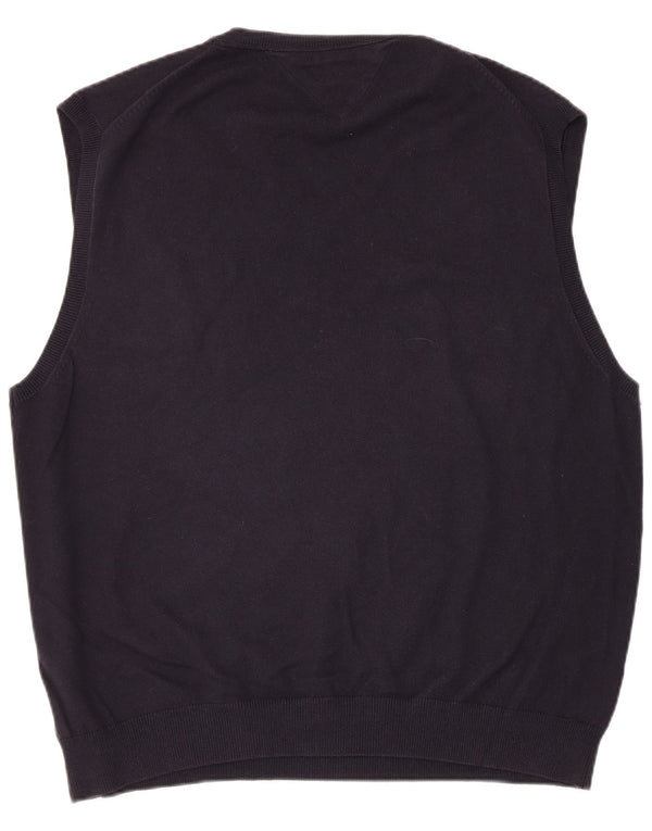 Tommy Hilfiger Mens Vest Tank Top 2XL Navy Blue Cotton