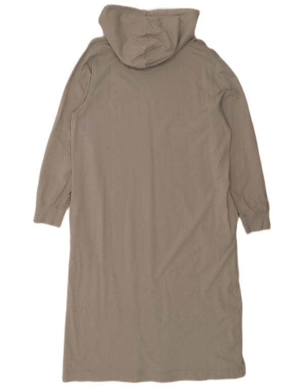 Vestido feminino Zara com capuz de manga comprida UK 16 grande cinza