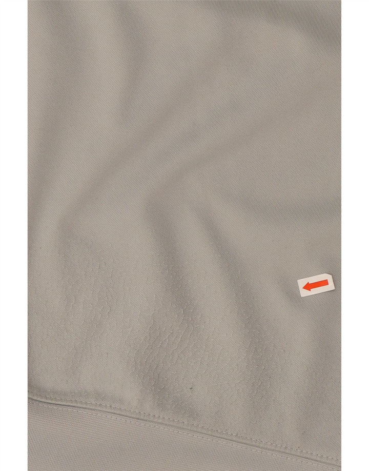 Moletom masculino NIKE gráfico com zíper e gola alta cinza bloco colorido