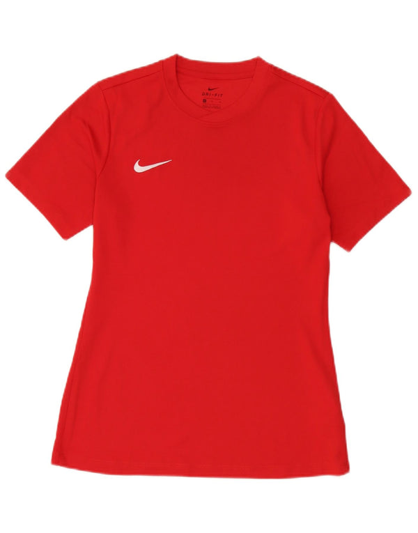 Nike Mens Dri Fit Camiseta Top Médio Poliéster Vermelho