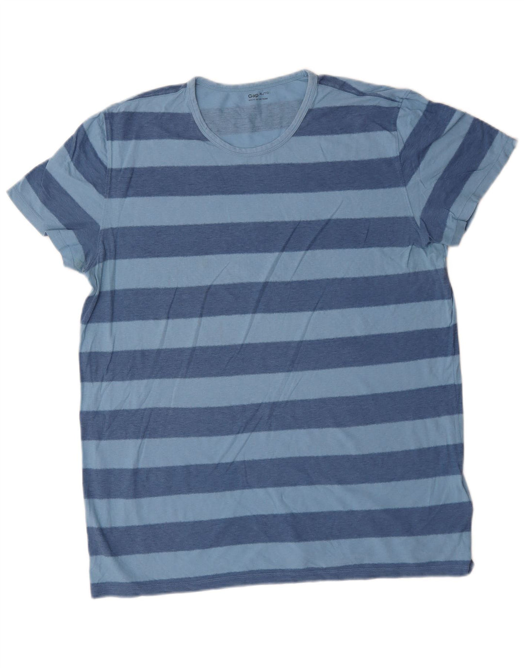 Camiseta masculina Gap Top XL de algodão listrado azul