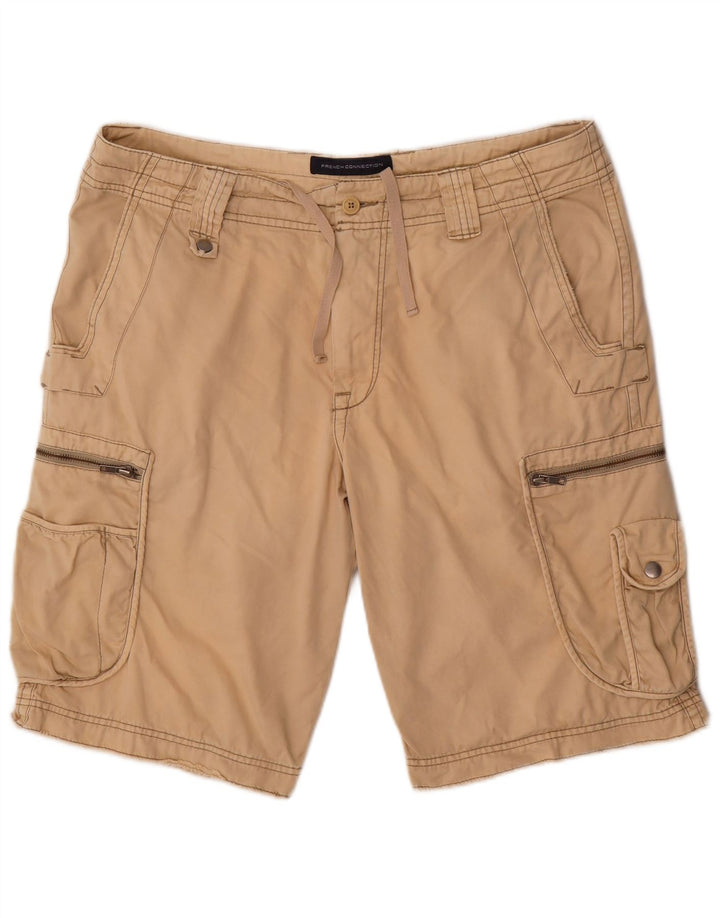 Shorts cargo masculino French Connection W38 XL algodão bege