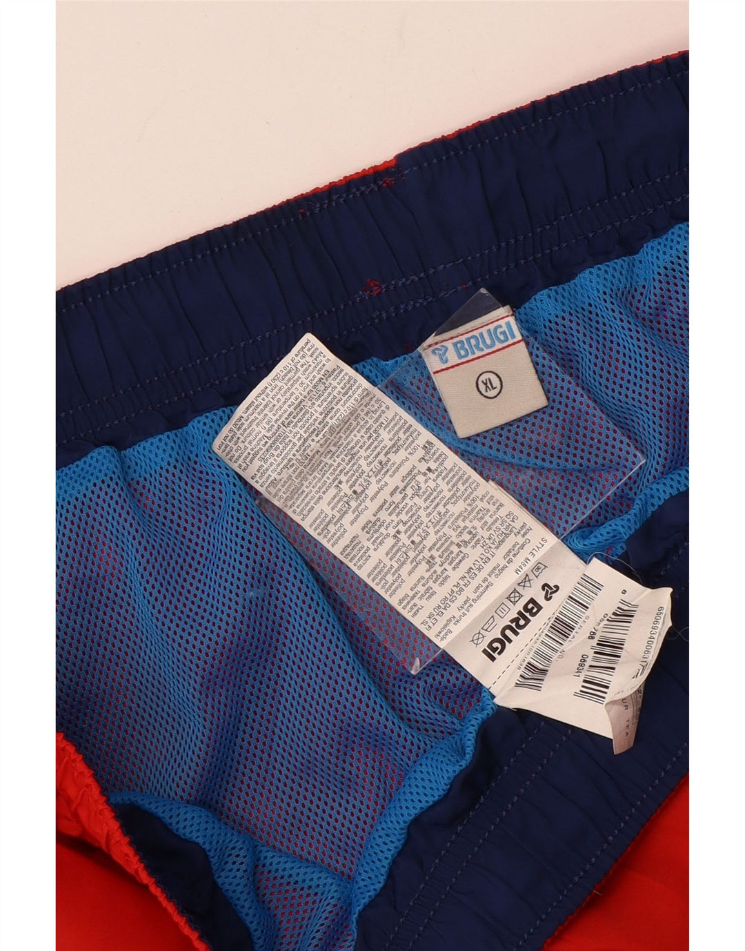 Shorts de natação feminino BRUGI UK 18 XL poliéster vermelho