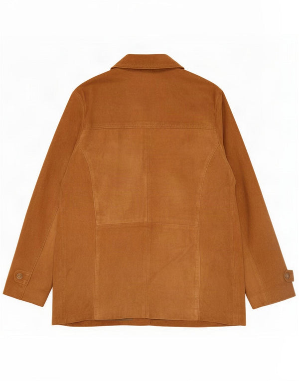 Jaqueta de camurça feminina vintage Reino Unido 18 XL Bege
