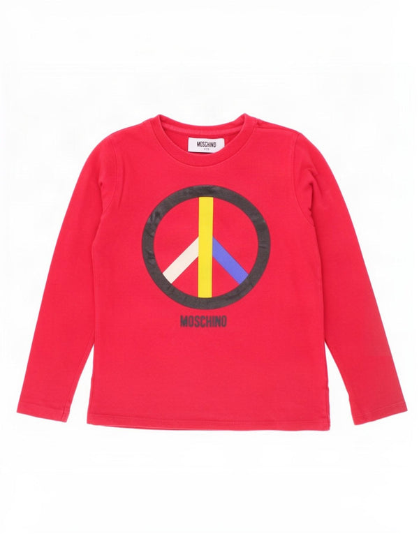 Moschino Boys Graphic Top manga comprida 5-6 anos vermelho