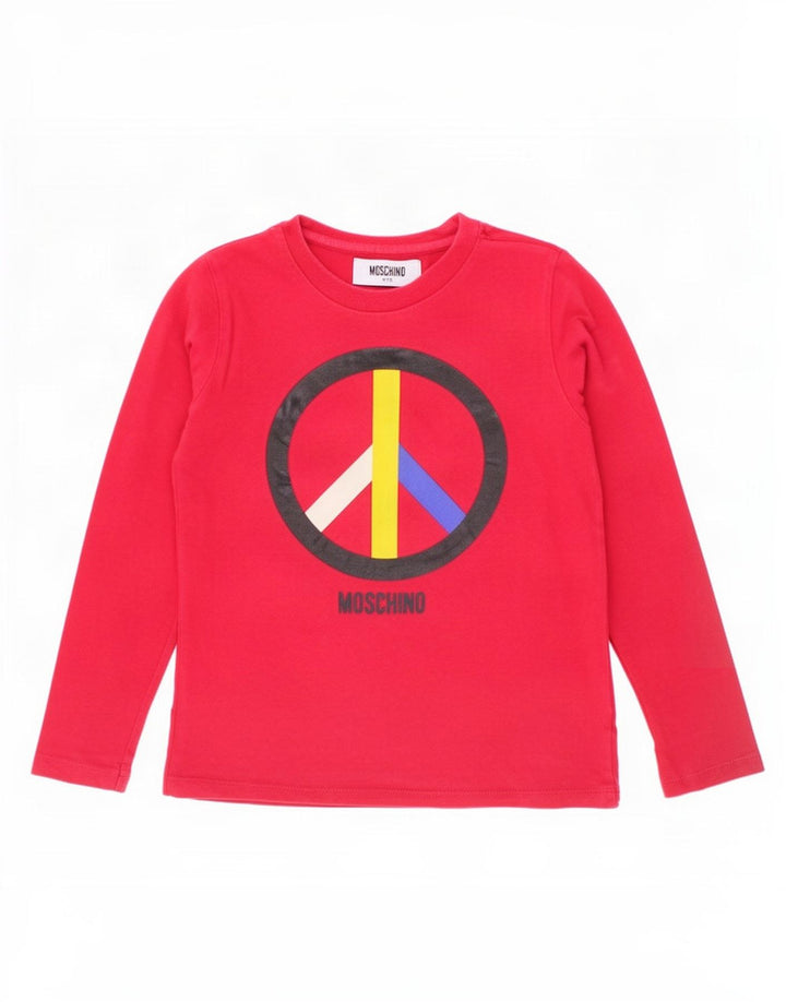 Moschino Boys Graphic Top manga comprida 5-6 anos vermelho