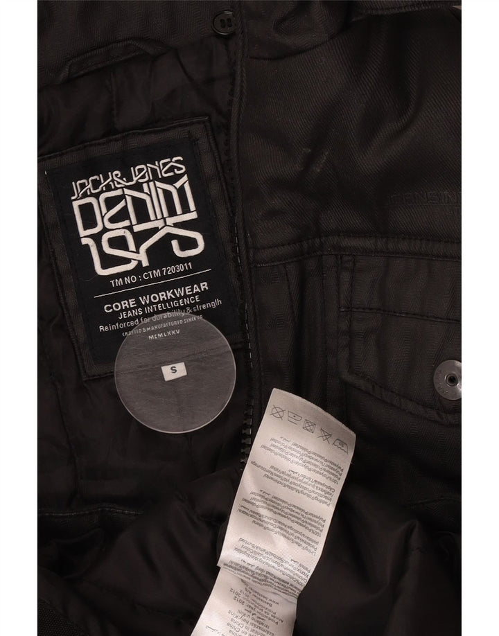 Jaqueta utilitária masculina Jack & Jones Reino Unido 36 algodão preto pequeno