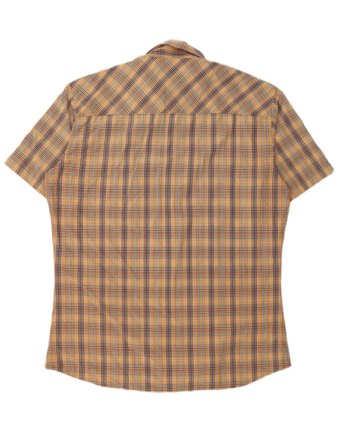 Camisa masculina de manga curta Marlboro Classics 2XL xadrez bege