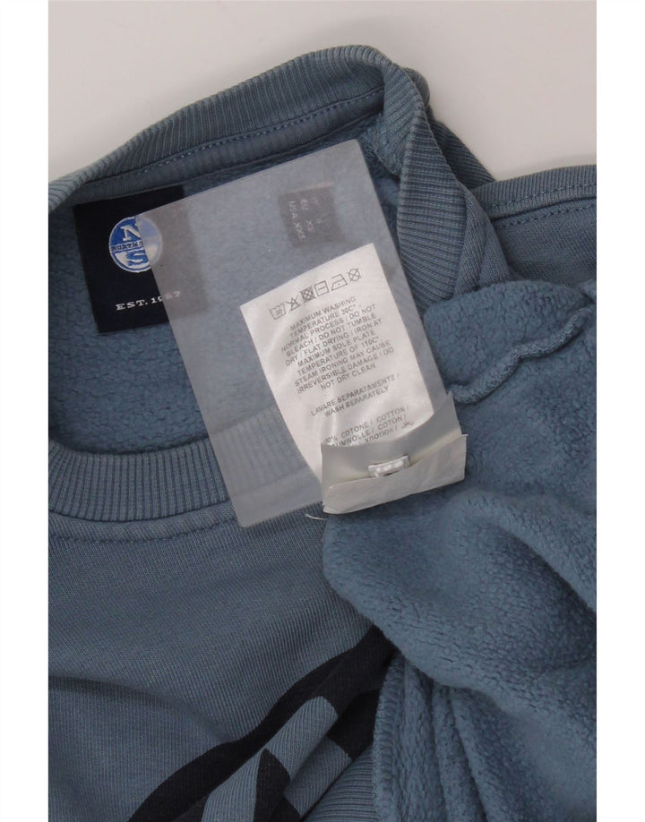 Moletom gráfico masculino North Sails Jumper XS azul algodão