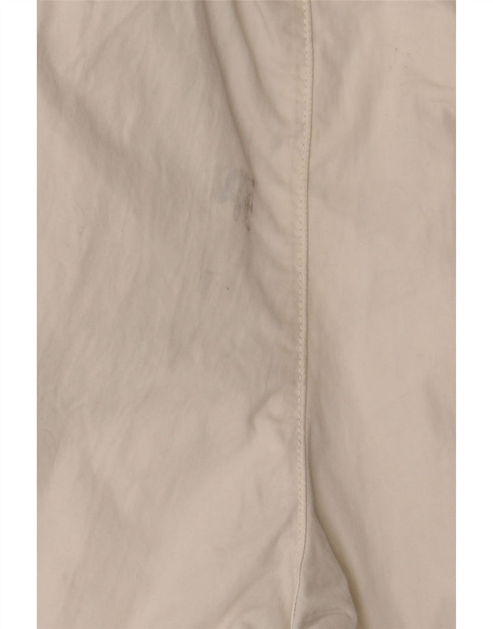 ZARA Mens Cargo Shorts Grande W32 Algodão Branco