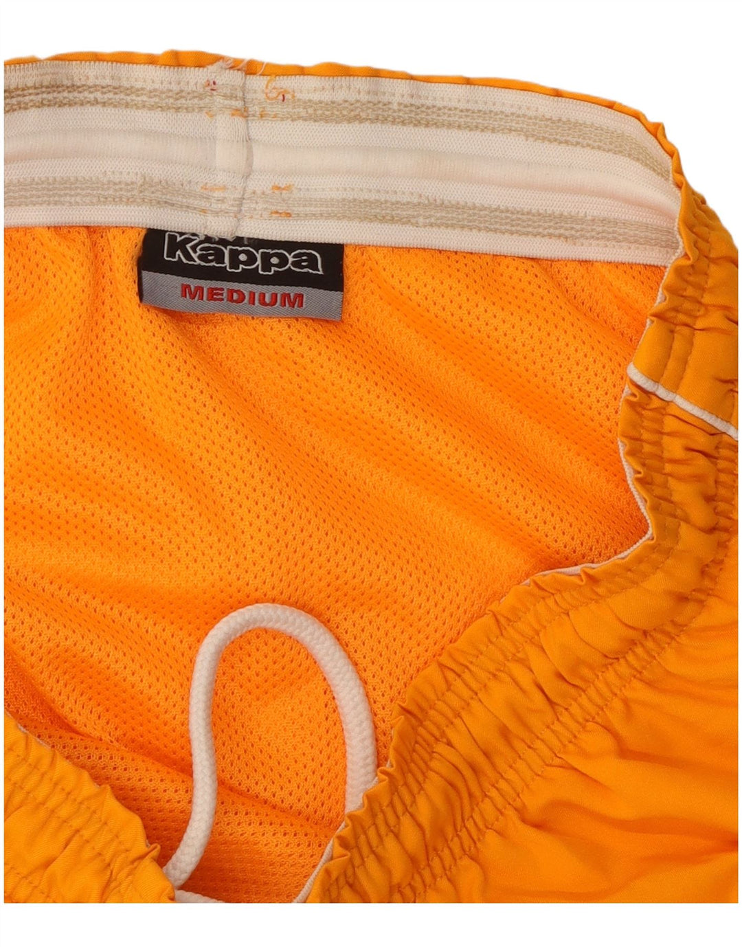 KAPPA Mens Graphic Sport Shorts Médio Laranja Poliéster