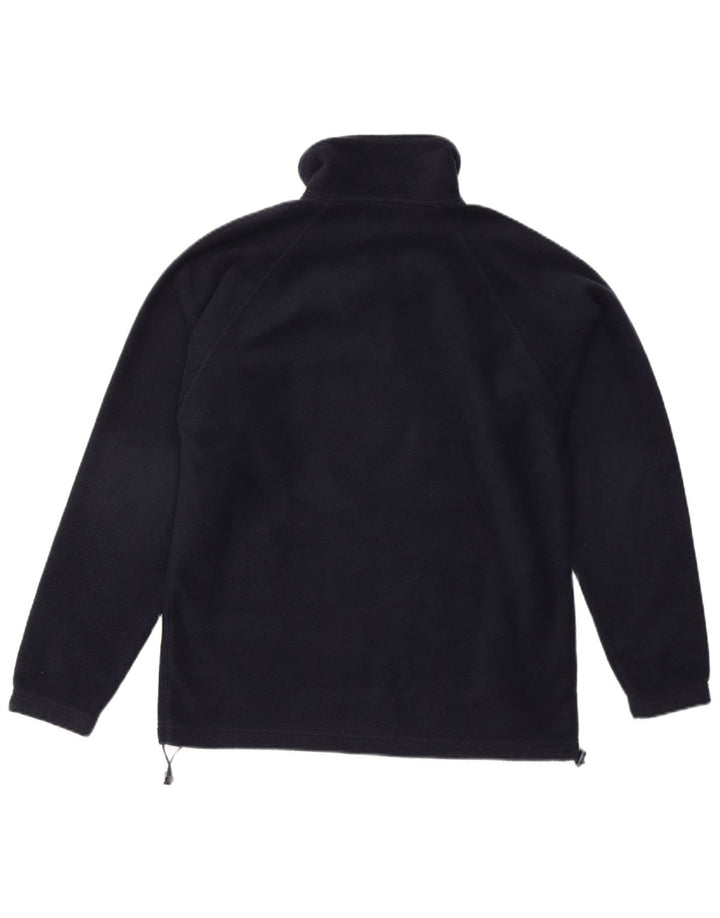 Kappa Mens Zip Neck Fleece Jumper Pequeno Poliéster Azul Marinho
