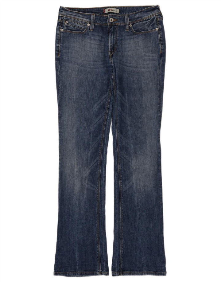 Calça jeans feminina Levi's 572 Bootcut W31 L34 azul algodão