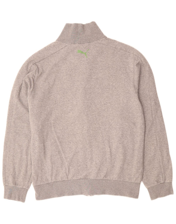 PUMA Mens Graphic Tracksuit Top Jaqueta Cinza Médio