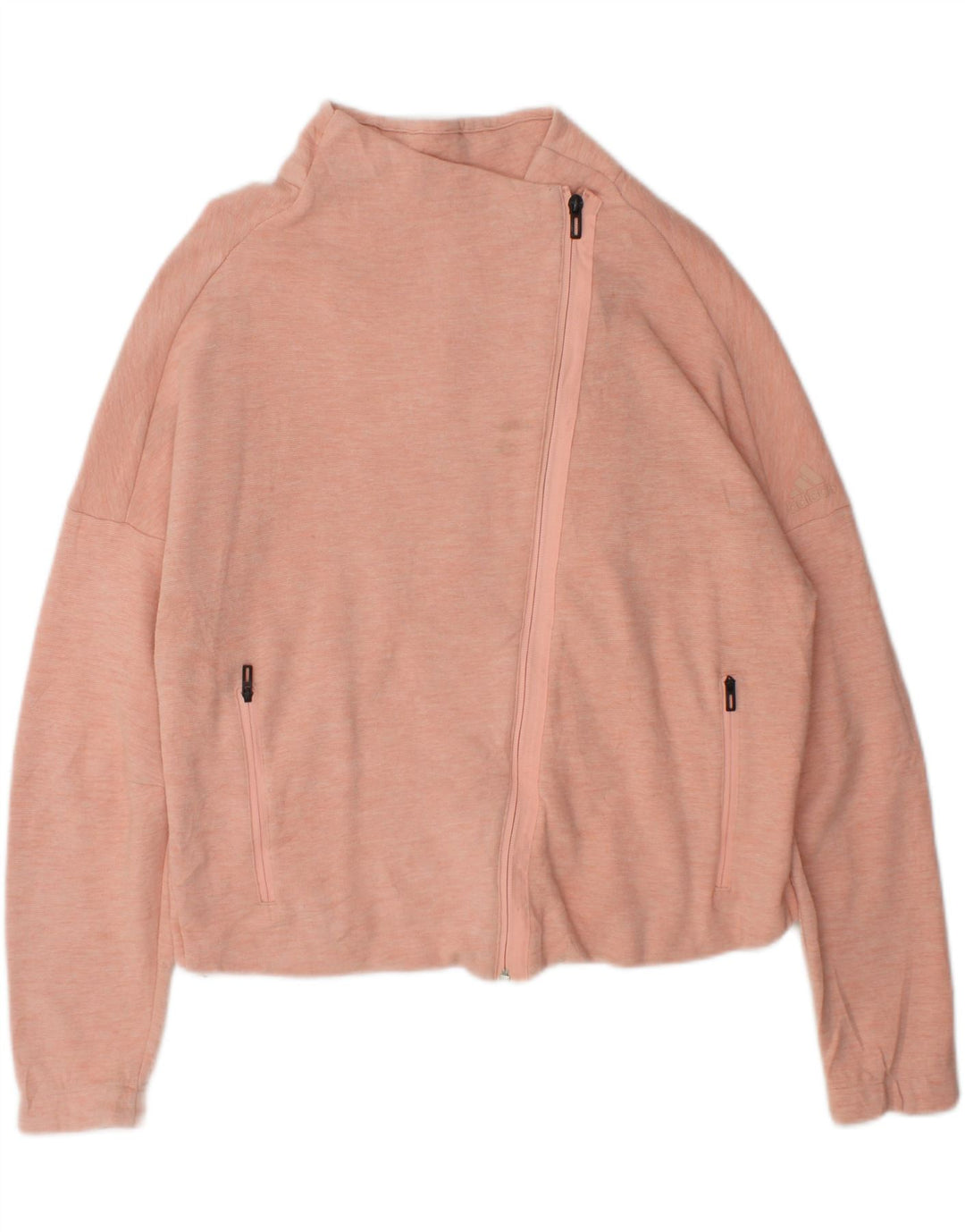ADIDAS Womens Tracksuit Top Jacket UK 16/18 Large Pink Cotton Vintage Adidas and Second-Hand Adidas from Messina Hembry 
