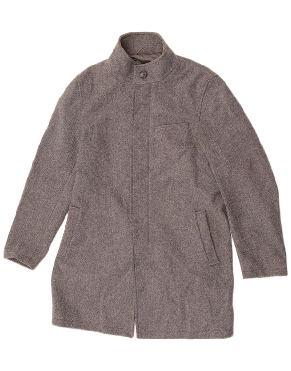 Sobretudo masculino Marks & Spencer UK 40 poliéster cinza grande