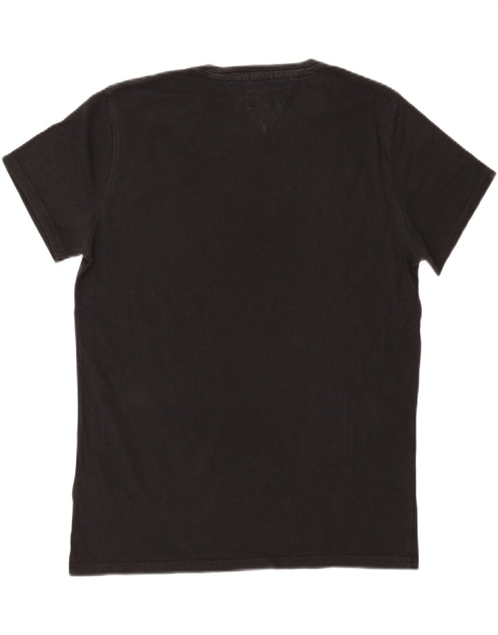 Camiseta masculina Tommy Hilfiger Regular Fit Top Médio Algodão Preto