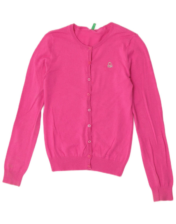 Suéter Cardigan Feminino Benetton UK 8 Pequeno Rosa