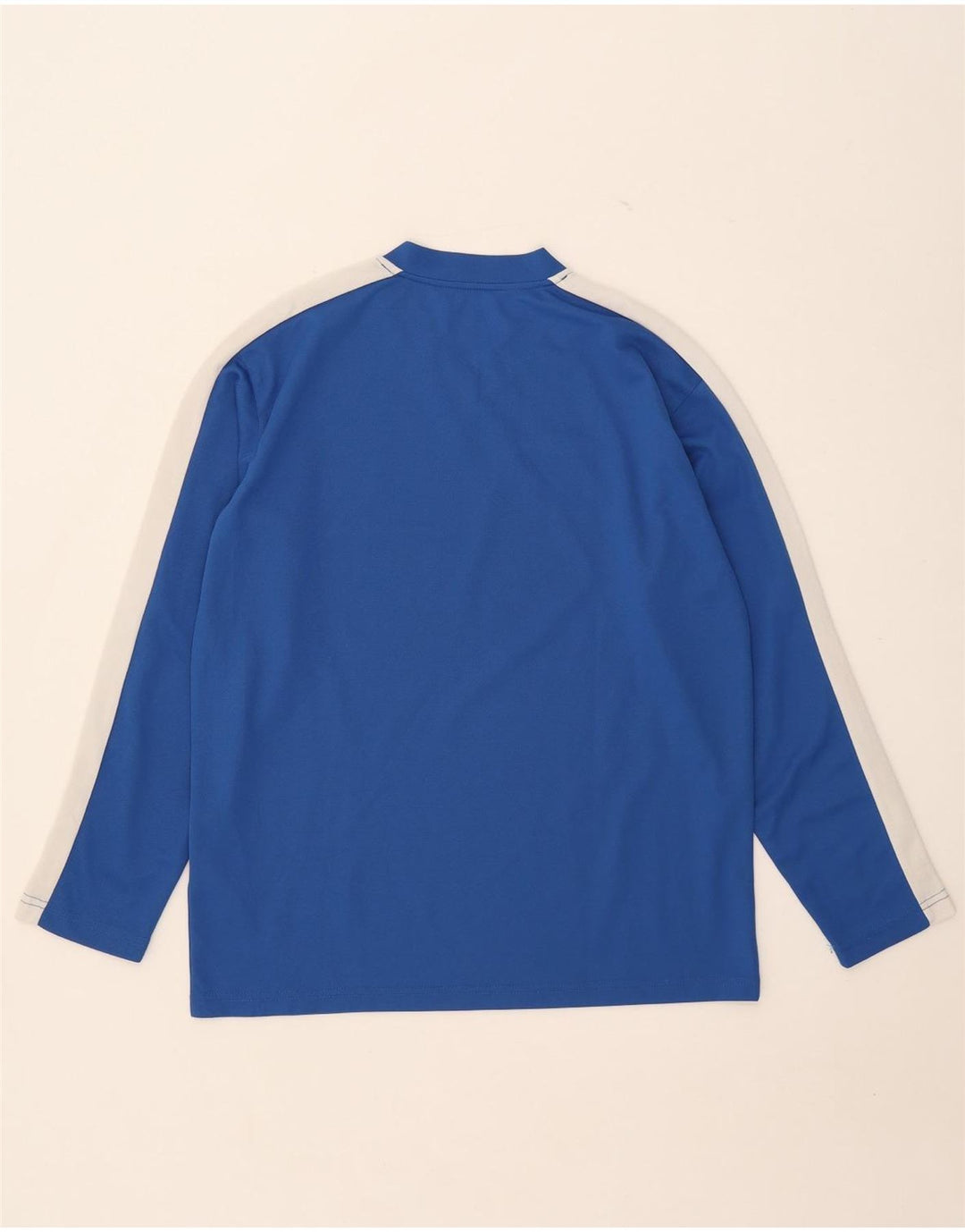 Umbro Mens Top Manga Longa Médio Azul Colourblock Poliéster