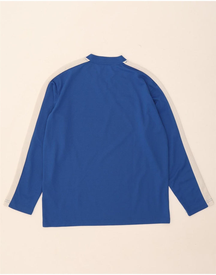 Umbro Mens Top Manga Longa Médio Azul Colourblock Poliéster