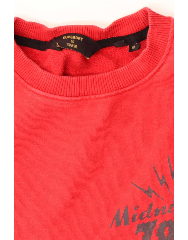 Superdry moletom gráfico masculino jumper médio vermelho