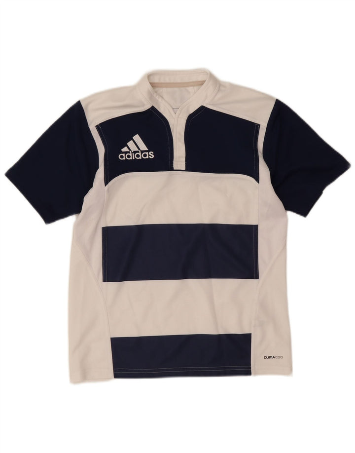 Camiseta Adidas Boys Climacool Top 13-14 Anos Branco Colorblock Poliéster